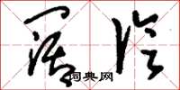 刘少英阔论草书怎么写