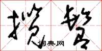 刘少英揽撷草书怎么写