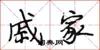 段相林戚家行书怎么写
