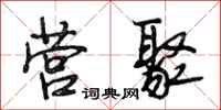 段相林营聚行书怎么写