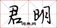 段相林君明行书怎么写