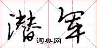 段相林潜军行书怎么写