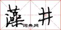段相林藻井行书怎么写