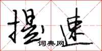 段相林提速行书怎么写