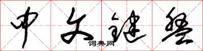 朱锡荣中文键盘草书怎么写