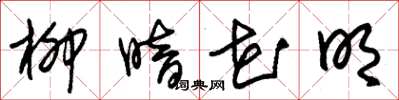 朱锡荣柳暗花明草书怎么写