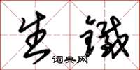 朱锡荣生铁草书怎么写