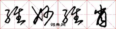 朱锡荣维妙维肖草书怎么写