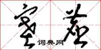 刘少英塞尘草书怎么写