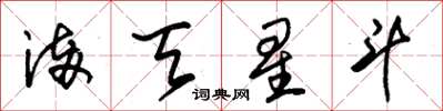 朱锡荣满天星斗草书怎么写