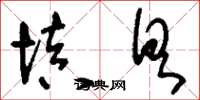 刘少英填具草书怎么写
