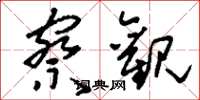 刘少英察观草书怎么写