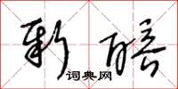 王冬龄新醅草书怎么写