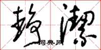 刘少英静洁草书怎么写