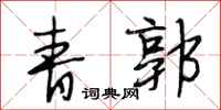 段相林青郭行书怎么写