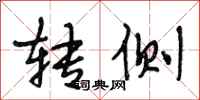 段相林转侧行书怎么写