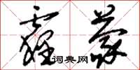 刘少英霾蒙草书怎么写