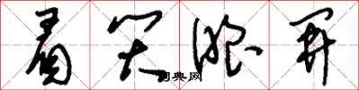 刘少英眉笑眼开草书怎么写