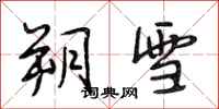 段相林朔雪行书怎么写