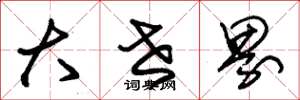 朱锡荣大世界草书怎么写