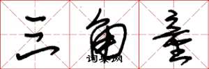 朱锡荣三角童草书怎么写