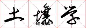 朱锡荣土壤学草书怎么写