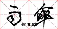 朱锡荣雨伞草书怎么写