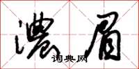 朱锡荣浓眉草书怎么写