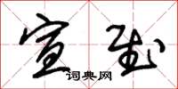 朱锡荣宣慰草书怎么写