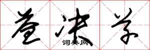 朱锡荣益决草草书怎么写