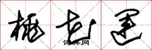 朱锡荣桃花运草书怎么写