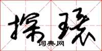 朱锡荣探环草书怎么写