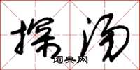 朱锡荣探汤草书怎么写