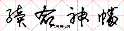 朱锡荣续命神幡草书怎么写