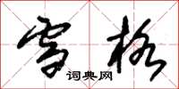 朱锡荣雪格草书怎么写