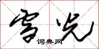 朱锡荣雪光草书怎么写