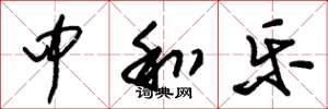 朱锡荣中和乐草书怎么写