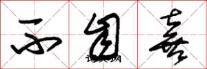朱锡荣不自喜草书怎么写