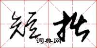 朱锡荣短拙草书怎么写