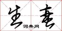 朱锡荣生蛮草书怎么写