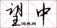 钱沛云望中行书怎么写