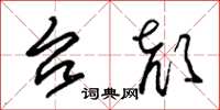 朱锡荣台颜草书怎么写