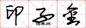 朱锡荣印子金草书怎么写