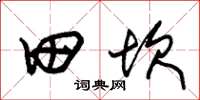 朱锡荣田坎草书怎么写