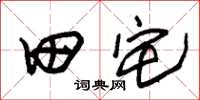 朱锡荣田宅草书怎么写