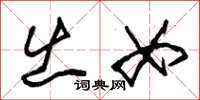 朱锡荣出女草书怎么写