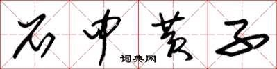 朱锡荣石中黄子草书怎么写