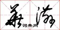 朱锡荣华滋草书怎么写