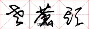 朱锡荣老苍头草书怎么写
