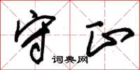 朱锡荣守正草书怎么写